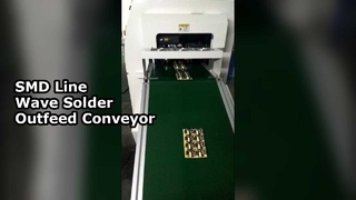 เครื่องประกอบสายจุ่ม สายพานลำเลียง PCB Wave Solder Outfeed Conveyor